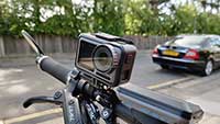 DJI Osmo Action Camera on a bike mount